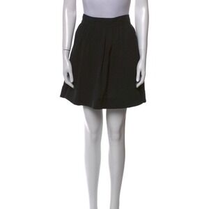 Apiece Apart Pleated Mini Skirt Sz 2 Black Cotton Circle Quiet Luxury Whimsygoth